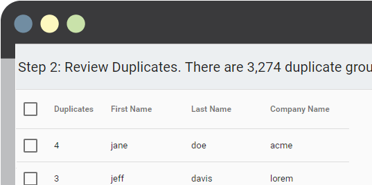 single-customer-view review duplicate contacts